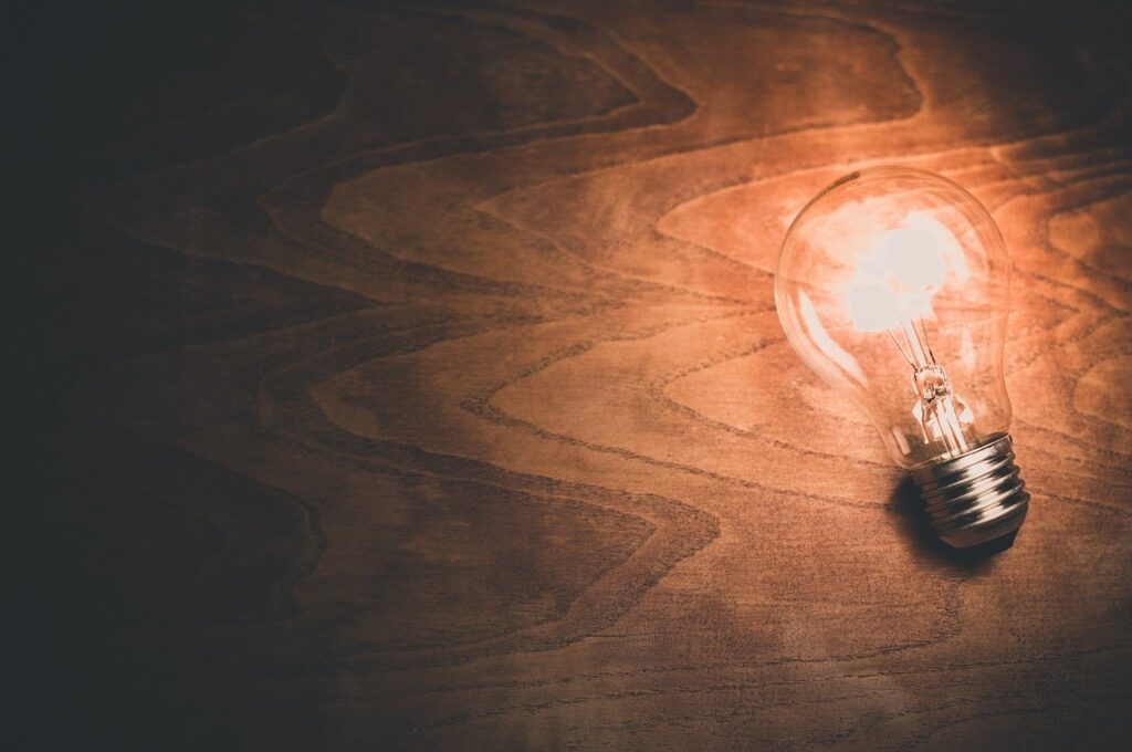 Glödlampa för innovation och patentansökningar